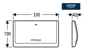 MEDIDAS PULSADOR INODORO CLASSIC GROHE